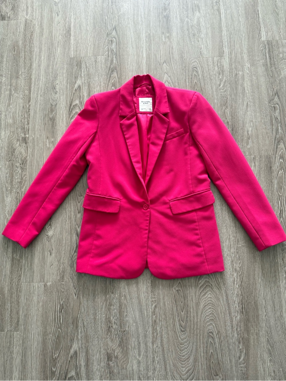Abercrombie & Fitch Hot Pink Single-Button Blazer